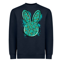 Navy gemstone rabbit Heavyweight Sweatshirt - Artiststas