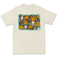 Bone cow skull sunflower background Premium Tee - AdoDesignShop