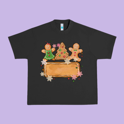 Costom Name Christmas Cookie Urban Heavy Tee Designed By Maliassmallbusiness