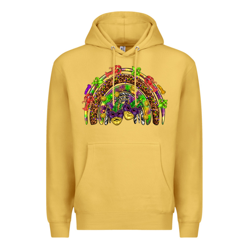 Mardi Gras Rainbow Premium Hoodie by HowdyJamesFarm | Teevron