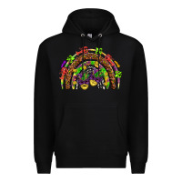 Black Mardi Gras rainbow Premium Hoodie - HowdyJamesFarm