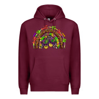 Burgundy Mardi Gras rainbow Premium Hoodie - HowdyJamesFarm