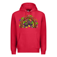 Cardinal Mardi Gras rainbow Premium Hoodie - HowdyJamesFarm