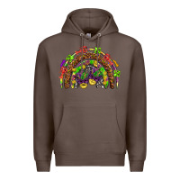 Coffee Mardi Gras rainbow Premium Hoodie - HowdyJamesFarm