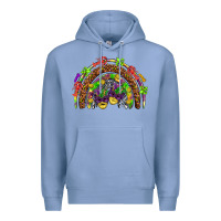Colony Blue Mardi Gras rainbow Premium Hoodie - HowdyJamesFarm
