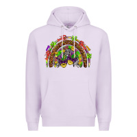 Lilac Mardi Gras rainbow Premium Hoodie - HowdyJamesFarm