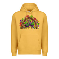 Mustard Mardi Gras rainbow Premium Hoodie - HowdyJamesFarm