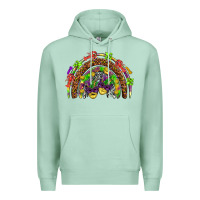 Seafoam Mardi Gras rainbow Premium Hoodie - HowdyJamesFarm