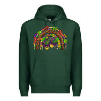 Sports Green Mardi Gras rainbow Premium Hoodie - HowdyJamesFarm