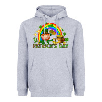 Heather Grey St. Patrick's Day Elf with elements Heavyweight Hoodie - HowdyJamesFarm