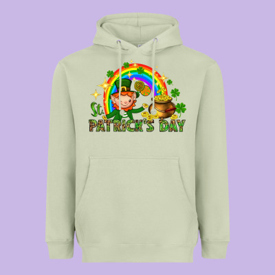 St. Patrick's Day Elf With Elements Heavyweight Hoodie Designed By Howdyjamesfarm