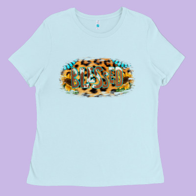 Blessed Sunflower Gemstone Ladies Tee Designed By Ranaportraitstore