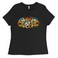 Black Blessed Sunflower Gemstone Ladies Tee - RanaPortraitStore
