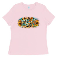 Bubblegum Pink Blessed Sunflower Gemstone Ladies Tee - RanaPortraitStore