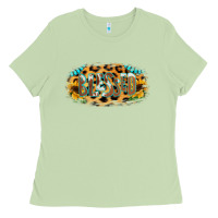 Matcha Blessed Sunflower Gemstone Ladies Tee - RanaPortraitStore