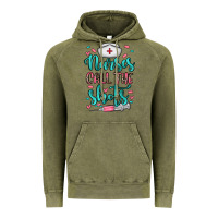 Vintage Olive nurses call the shots Vintage Hoodie - NancyCooperArtShop