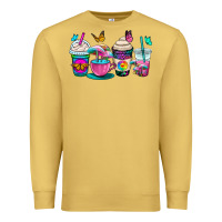 Antique Gold tie dye coffee cups Premium Sweatshirt - OliviaCreatesArt