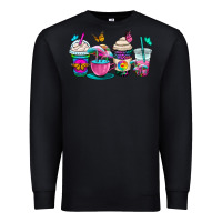 Black tie dye coffee cups Premium Sweatshirt - OliviaCreatesArt