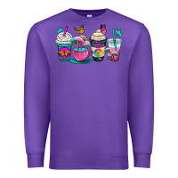 Purple tie dye coffee cups Premium Sweatshirt - OliviaCreatesArt