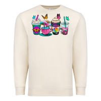 Sandshell tie dye coffee cups Premium Sweatshirt - OliviaCreatesArt