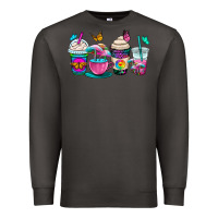 Smoke tie dye coffee cups Premium Sweatshirt - OliviaCreatesArt
