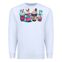 White tie dye coffee cups Premium Sweatshirt - OliviaCreatesArt