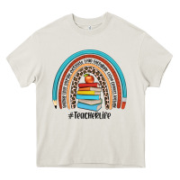 Cream #teacherlife Heavy Core Tee - JahusDesignShop