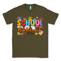 Army Green school psychologist Classic Tee - MaliasSmallBusiness