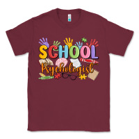 Burgundy school psychologist Classic Tee - MaliasSmallBusiness