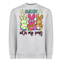 Heather Grey chillin' with my peeps Heavyweight Sweatshirt - Artiststas