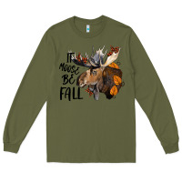 Army Green It Moose Be Fall Long Sleeve Tee - LillyAllenDesigns