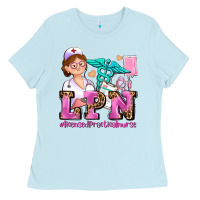 Baby Blue lpn licensed practical nurse Ladies Tee - AdoDesignShop