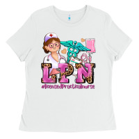 White lpn licensed practical nurse Ladies Tee - AdoDesignShop