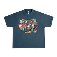 Midnight Navy coffee teach repeat teacher Urban Heavy Tee - NancyCooperArtShop