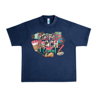 Navy coffee teach repeat teacher Urban Heavy Tee - NancyCooperArtShop