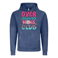 Vintage Denim over stimulated moms club Vintage Hoodie - NancyCooperArtShop