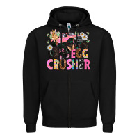 Black Egg crusher Easter Day Zipper Hoodie - HowdyJamesFarm