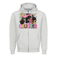 Dove Grey Egg crusher Easter Day Zipper Hoodie - HowdyJamesFarm