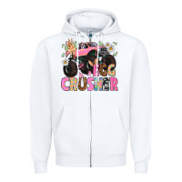 White Egg crusher Easter Day Zipper Hoodie - HowdyJamesFarm