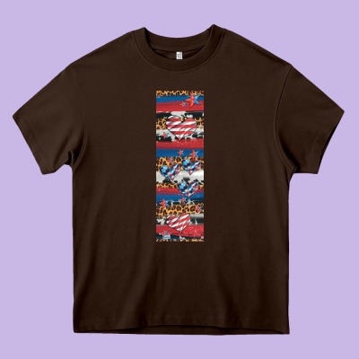 Usa Flag And Western Patterns  Penwraps 1 Heavy Core Tee Designed By Artiststas
