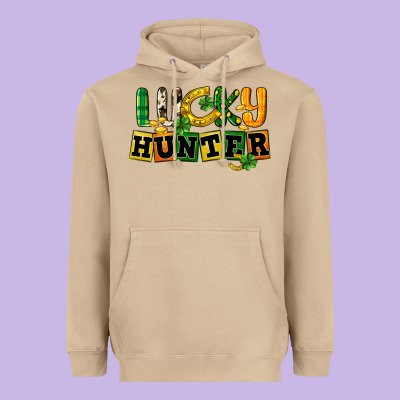 Lucky Hunter St. Patrick's Day Heavyweight Hoodie Designed By Cowgirlartshop