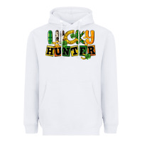 White Lucky hunter St. Patrick's Day Heavyweight Hoodie - CowGirlArtShop