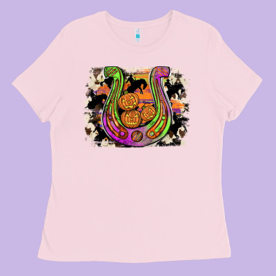 Halloween Horseshoe Ladies Tee Designed By Jahusdesignshop