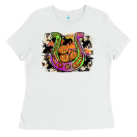 White halloween horseshoe Ladies Tee - JahusDesignShop