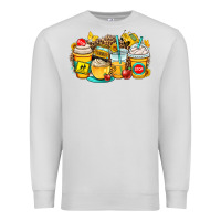 Dove Grey school bus coffee cups Premium Sweatshirt - OliviaCreatesArt