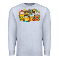 Heather Grey school bus coffee cups Premium Sweatshirt - OliviaCreatesArt