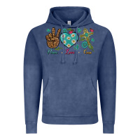 Vintage Denim peace love cross Vintage Hoodie - NancyCooperArtShop