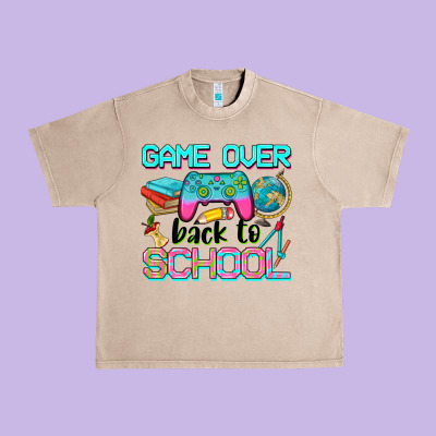 Game Over Back To School Urban Heavy Tee Designed By Nancycooperartshop