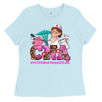 Baby Blue cna certified nursing assistant Ladies Tee - AdoDesignShop