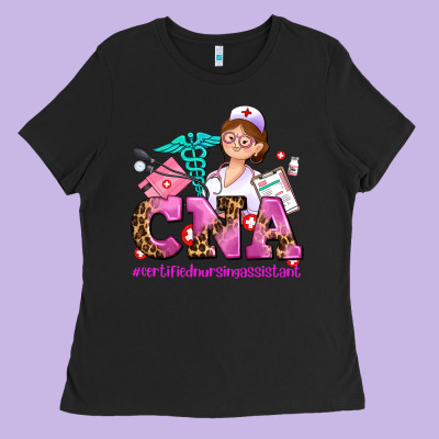 Cna Certified Nursing Assistant Ladies Tee Designed By Adodesignshop